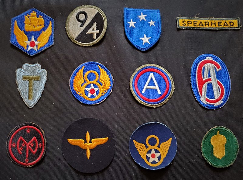 12 Patches from WW2 World War 2 Two: -NO RESERVE-WW2 wwii One dozen genuine WW-2 uniform patches in excellent condition. I just bought a cookie tin full of patches. Here are 12 genuine ww2 wwii patches in one lot. Opening bid is a gift,