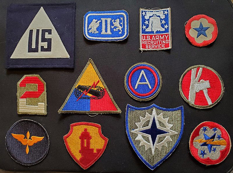 12 Patches from WW2 World War 2 Two: -NO RESERVE-WW2 wwii One dozen genuine WW-2 uniform patches in excellent condition. I just bought a cookie tin full of patches. Here are 12 genuine ww2 wwii patches in one lot. Opening bid is a gift,