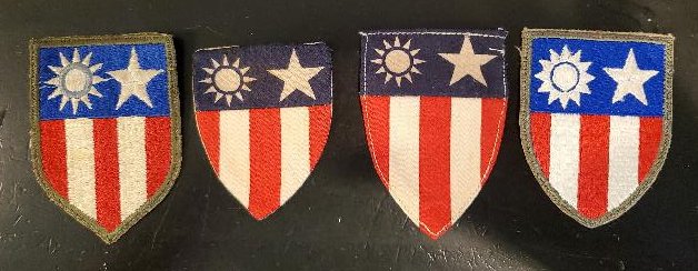 4 ww2 wwii world war two patches: -NO RESERVE-Four genuine CBI -china burma india- patches worn by the Army Air Corps air force during world war two. ww2 wwii The CBI was established on March 4th 1942 and was redesignated by the war d