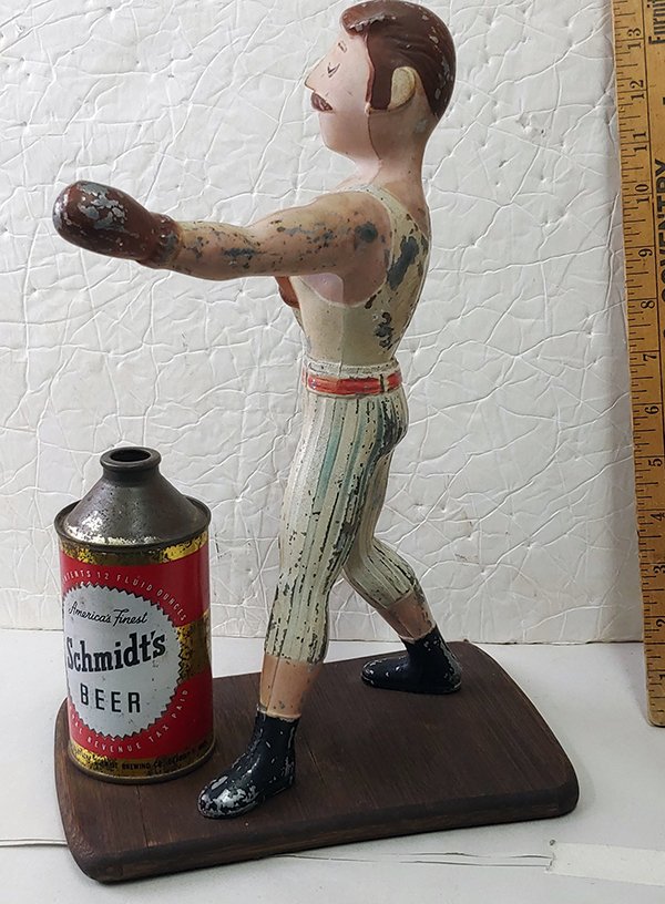 Pabst Schmidts Beer Bar Advertisement: This started life as a 1960s Pabst advertising premium. You can find them online. At some point the owner turned it into a Schmidts Beer premium by replacing the Pabst logo with a cone top Schmidts be