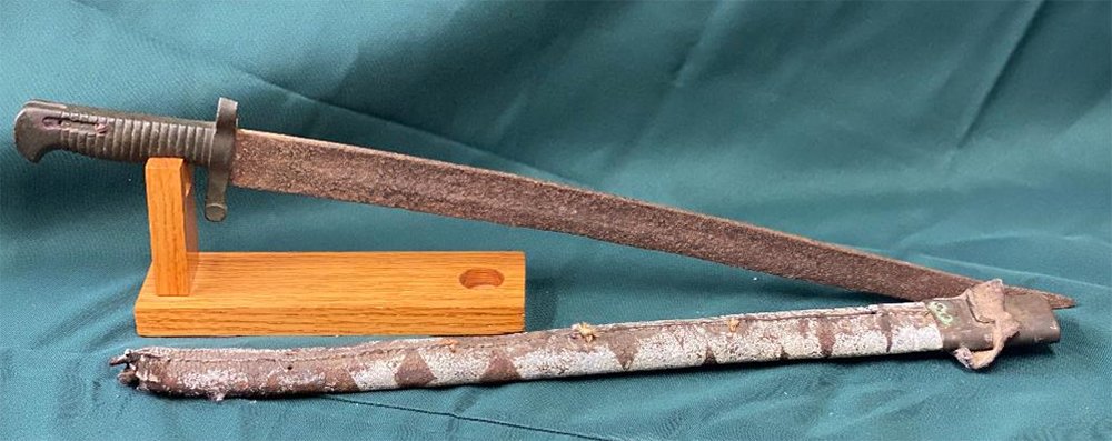 Confederate Saber Bayonet: North Carolina made by Louis Froelich Relic condition saber bayonet as shown. Years ago no one knew who made these. Current scholarly research indicates it as being manufactured by Louis Froelich at t