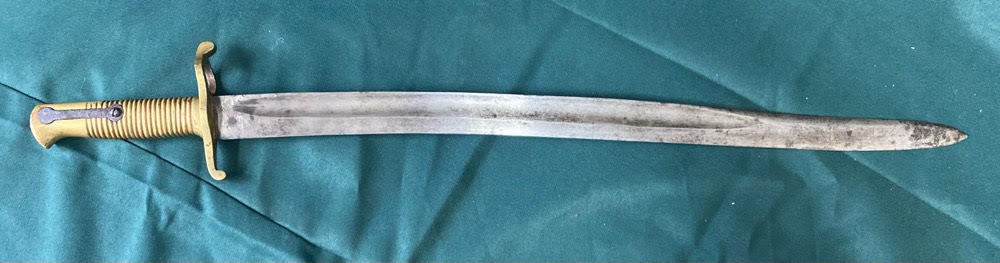 Confederate Saber Bayonet - Cook & Brother (2): Offered here is a rare Cook & Brother Rifle Saber Bayonet. There are no markings on the bayonet as usual. The bayonet measures a little over 26 inches in overall length, with a 22 inch blade. The rear