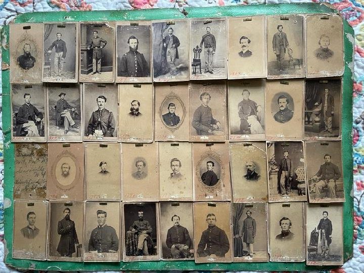 Civil War CDV photos from postal dead letter office: What seems like just a short time ago, back in the early 1980s... Fred Jolly of Muncie, Indiana and myself bought several thousand carte de visite (CDV) photos from an elderly Indiana historian named 