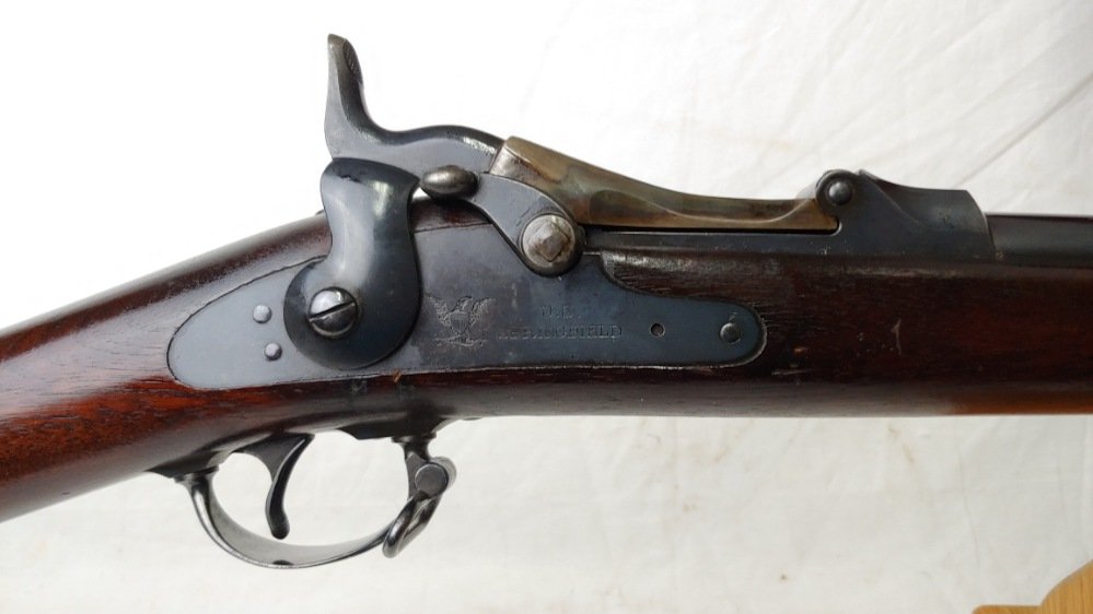 Minty Springfield 1884 trapdoor rifle BEAUTIFUL: This is how these rifles looked when they left the Springfield Arsenal on their way to soldiers in the field or on post. Standard 1884 pattern which retains 97% of the original arsenal blue finish and