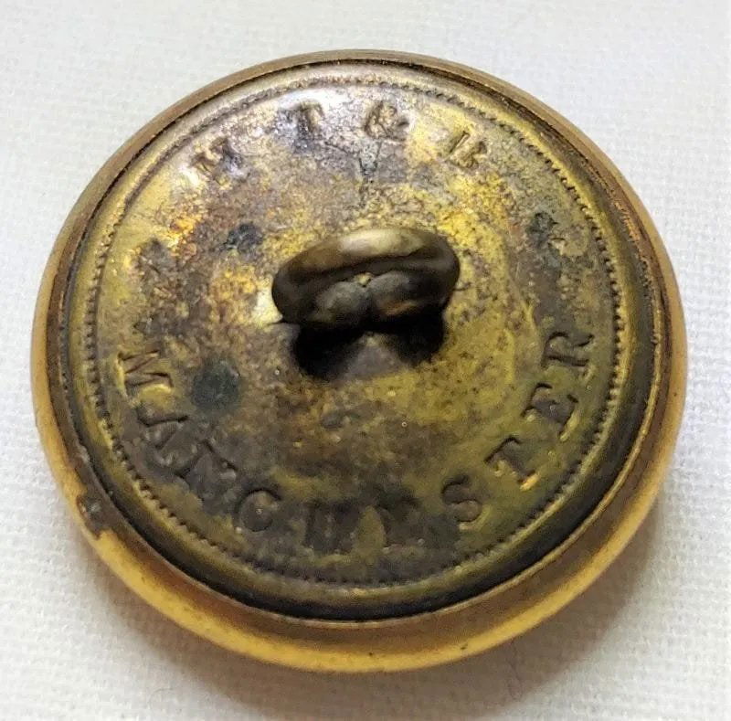 Civil War Confederate Staff Button HT&B Manchester