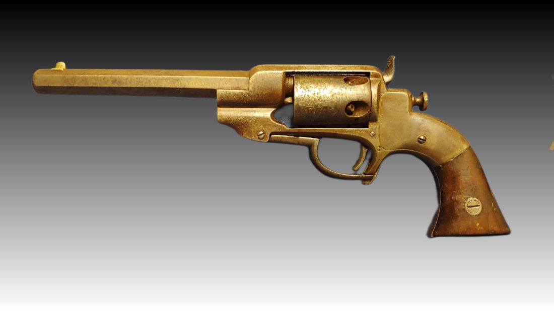 Allen and Wheelock belt revolver: These pistols were produced from 1857 through 1861. It is estimated that between 750 and 1000 of these -belt sized- 31 caliber revolvers were produced. This is the last variation ca. 1861 established 