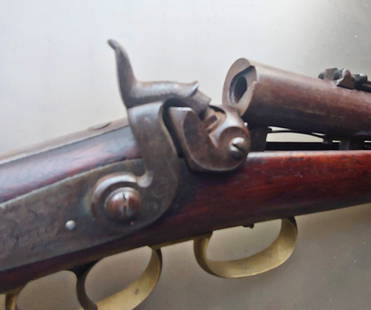 Extremely rare Civil War Breech Loading Rifle 1 of 2 known: I have been researching this rifle for months. The only markings are the lock maker TRUITT BROTHERS, a serial number 23 inside the forward trigger guard, and the Lawrence patent markings on the Sharps