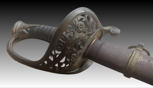 Tiffany and Company Civil War Officer sword: A very handsome and solid example of the Union Army staff & field officer sword... carried by majors and colonels. VG condition and even more desirable bearing the Tiffany & Co. marking on the blade.