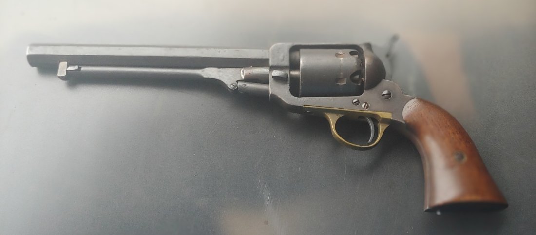 Civil War Whitney Navy Revolver: Whitney Navy revolver. Sharp edges. Strong markings. Attractive attic brown patina. Crisp action. Replaced loading lever catch, otherwise Very good. original 100% complete. Add $35.00 for materials, p