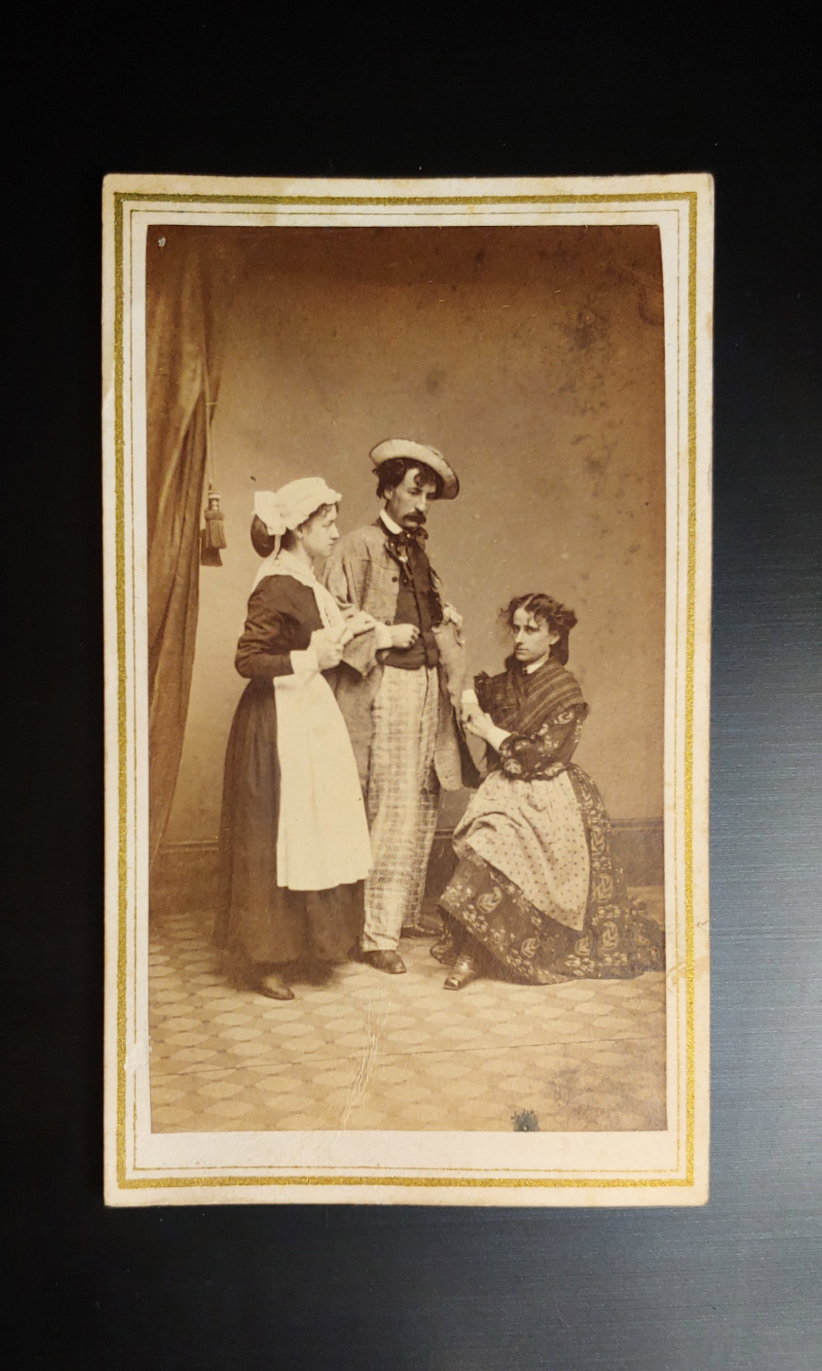 Important Lincoln Assassination CDV Photo: Highly Important Lincoln Assassination Related CDV Photo of Booth's friend Ned Emerson who was on stage at Ford's Theater the fateful night. This photo was one of my more entertaining research project