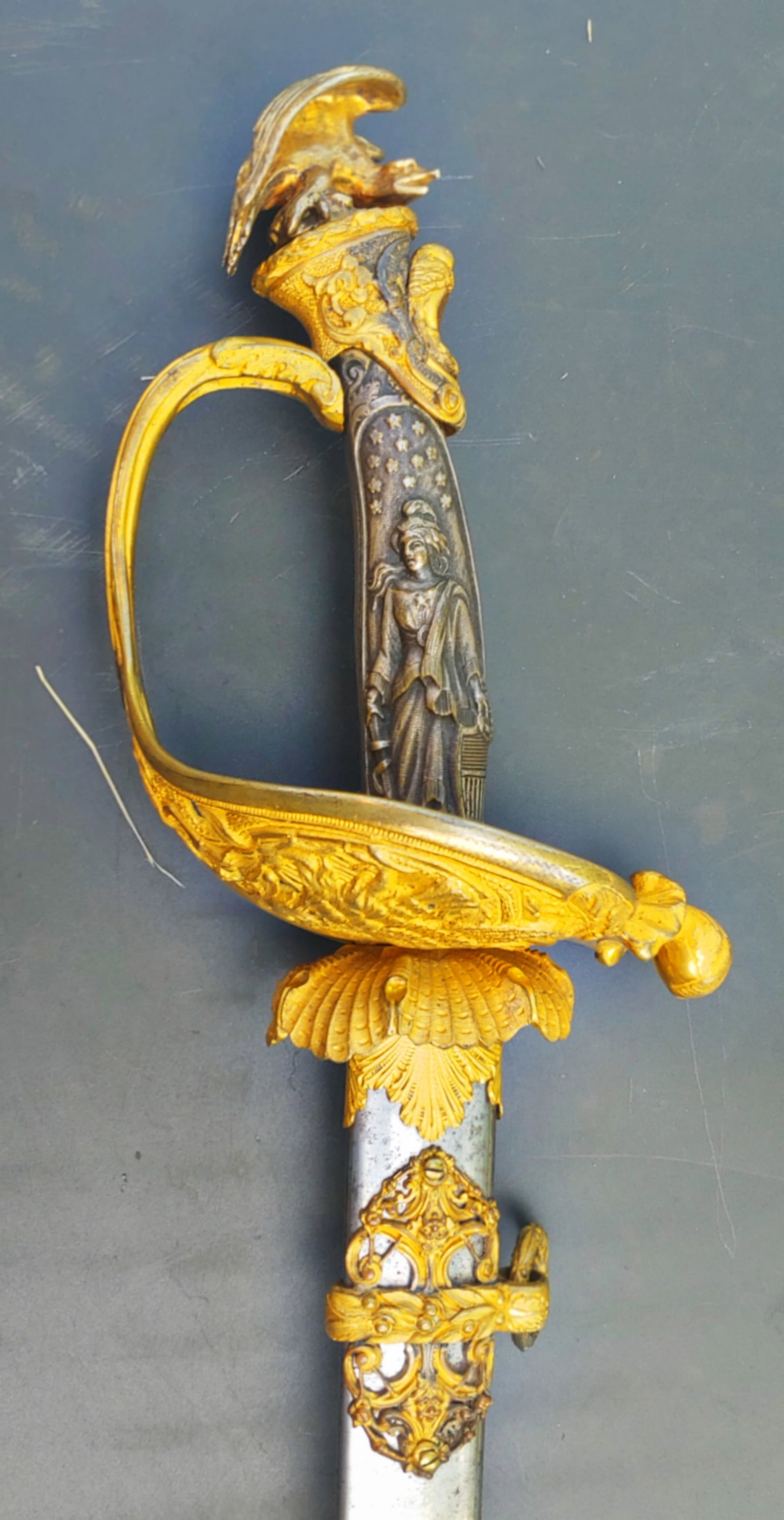 Extremely High Grade Rich Quality 7th Ky. Cav. Presentation Sword.: One of the finest swords I have ever offered. It ranks in the top 1% of all CW swords in terms of artistic design and quality. This elaborate presentation sword and scabbard was given to Felix G. McCr