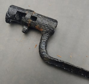 Battlefield found Civil War bayonet for Springfield rifle.