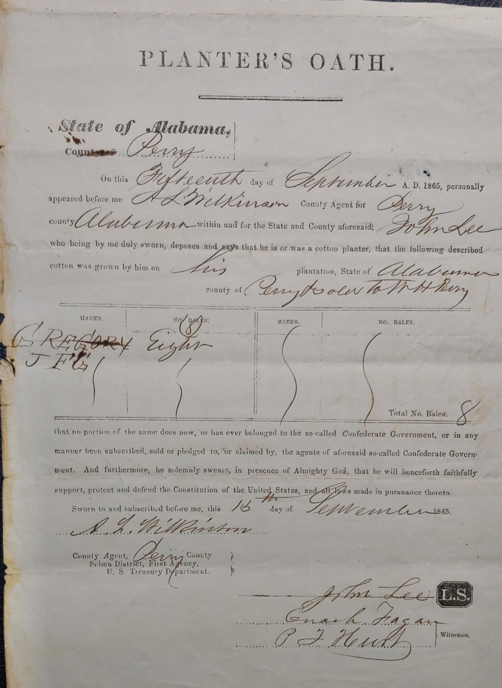 Confederate slavery plantation owners oath: I was unaware that such a document existed until a friend in the deep south sent me one to sell for him earlier this year. It generated good interest. He was pleased with the result and has given me t