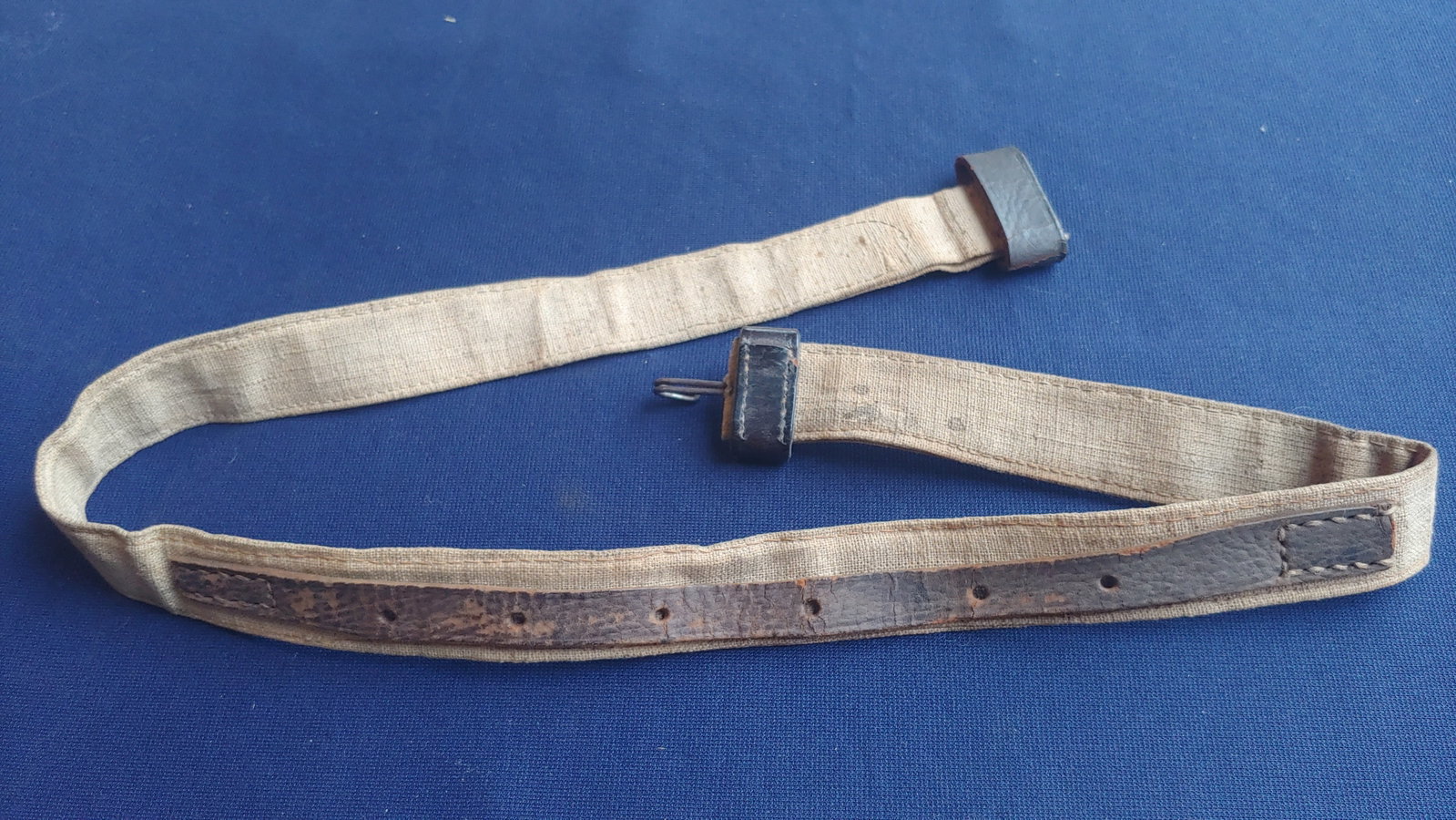 Confederate? Rifle sling: Throughout the 20th century and into the early 21st century these leather and linen rifle slings were believed to be Confederate, and they may be. Many Confederate guns have come to light with these r