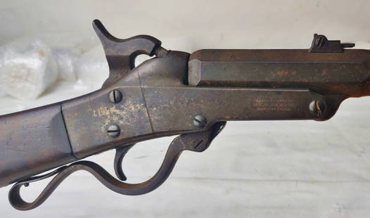 Civil War Maynard Cavalry carbine: A good solid example of a standard Civil War issue second model Maynard carbine in overall very good condition . Absolutely as found, and not messed with or cleaned in any fashion. 100% original,