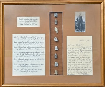 Incredible Collection Tagged Bullets Removed from Soldiers by Surgeon 15th NHV