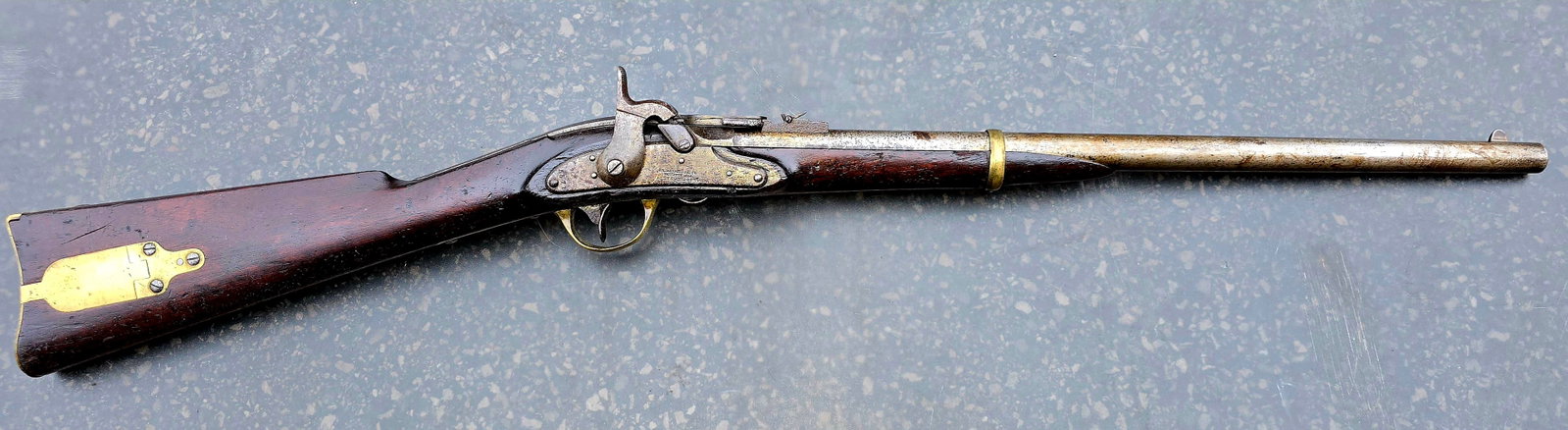 1st Model Merrill Cavalry Carbine: The Merrill carbines were early breech loading cavalry weapons that were in use before and during the Civil War. Turner Ashby's cavalry carried these in the Virginia Militia before the Civil War and d