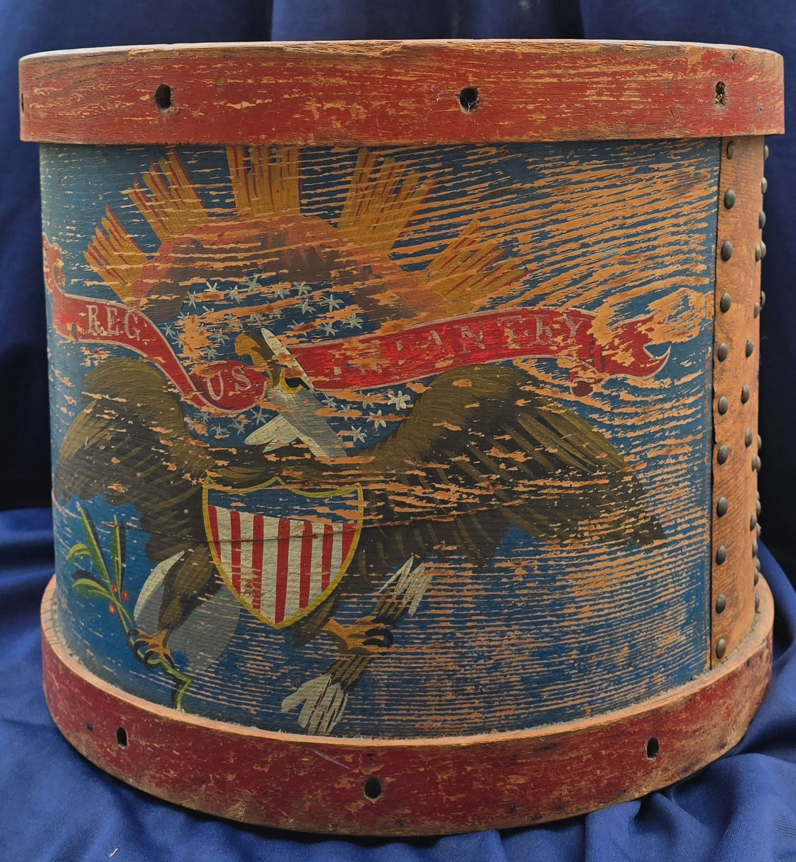 Regulation Union Army Civil War Eagle Drum: One of the most sought after of all Civil War artifacts are these Eagle Drums. They have always been rare and expensive. Back in 1909 when Francis Bannerman was selling mint condition Remington Zouave