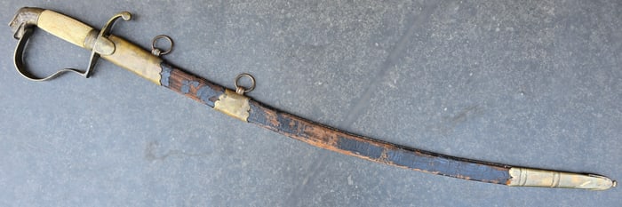Long Blade Eagle Head Saber w Scabbard.
