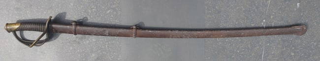 Union and Confederate used Clauberg Heavy Cavalry Saber: A very handsome and solid example of the model 1840 heavy Cavalry saber as imported by both the Union and Confederacy . This one is boldly marked by W. Clauberg Solingen with the script G indicating