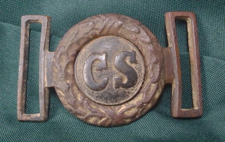 Beautiful Confederate CS 2-pc Buckle Gettysburg campaign