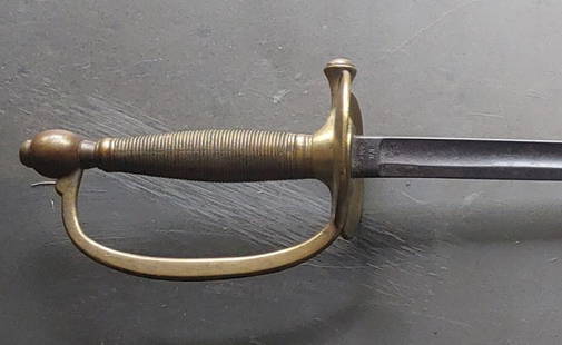 Ames model 1840 Pre Civil War NCO sword: This US regulation model 1840 non-commissioned officer's sword was made by Ames manufacturing company of Chicopee Massachusetts and is so marked . The markings are crisp and legible . The blade has