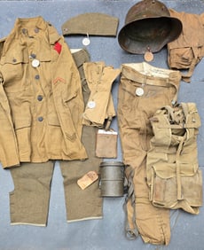 Local Toledo Ohio doughboys WW1 uniform equipment and trophies