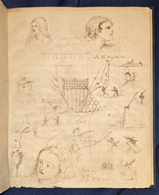Exciting Civil War Diary-Sketch Book Scrap Book Key West Florida