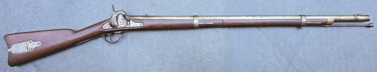 Model 1855 Harpers Ferry 2-band Infantry Rifle: This is the elusive Harper's Ferry 2-band infantry rifle, amongst the rarest of all Civil War long arms. These were produced only at Harpers Ferry none were produced at Springfield. And these are the 