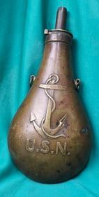 1843 USN Powder Flask