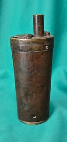 Early Copper and Brass One Compartment Powder Flask
