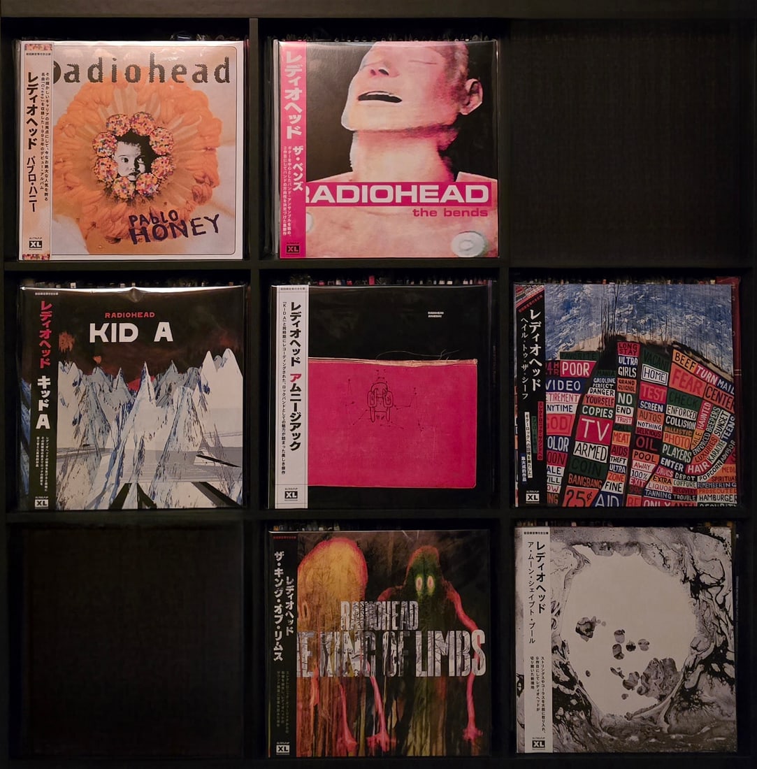 7 Japanese Radiohead Pressings on Vinyl with Obi Strips - 11 LP Set: This auction is for the following 7 Radiohead albums: Pablo Honey The Bends Kid A Amnesiac Hail To The Thief The King Of Limbs A Moon Shaped Pool What distinguishes these from any other pressing