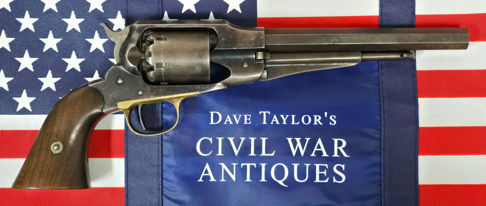 Remington New Model Army: A top shelf example of the Remington New Model 44 caliber Army revolver. Sharp edges, generous traces of original blue finish, Super grips, mechanically perfect. The only thing it needs is the front s