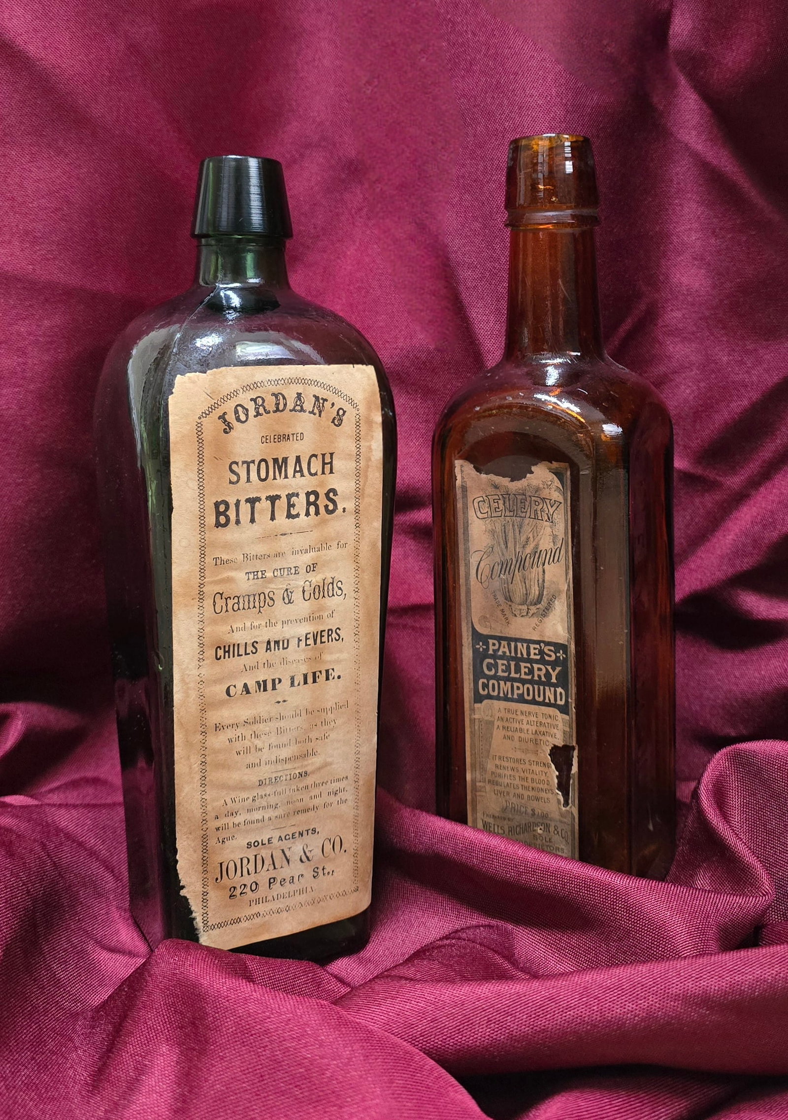 Rarer than rare original Civil War medicinal Bitters Bottle with original paper label: I bought this at auction in late 2025 and was truly excited to find it. I have never seen another. This is an early 1860s bitters bottle with the original dealer's paper label on the side. And what ma