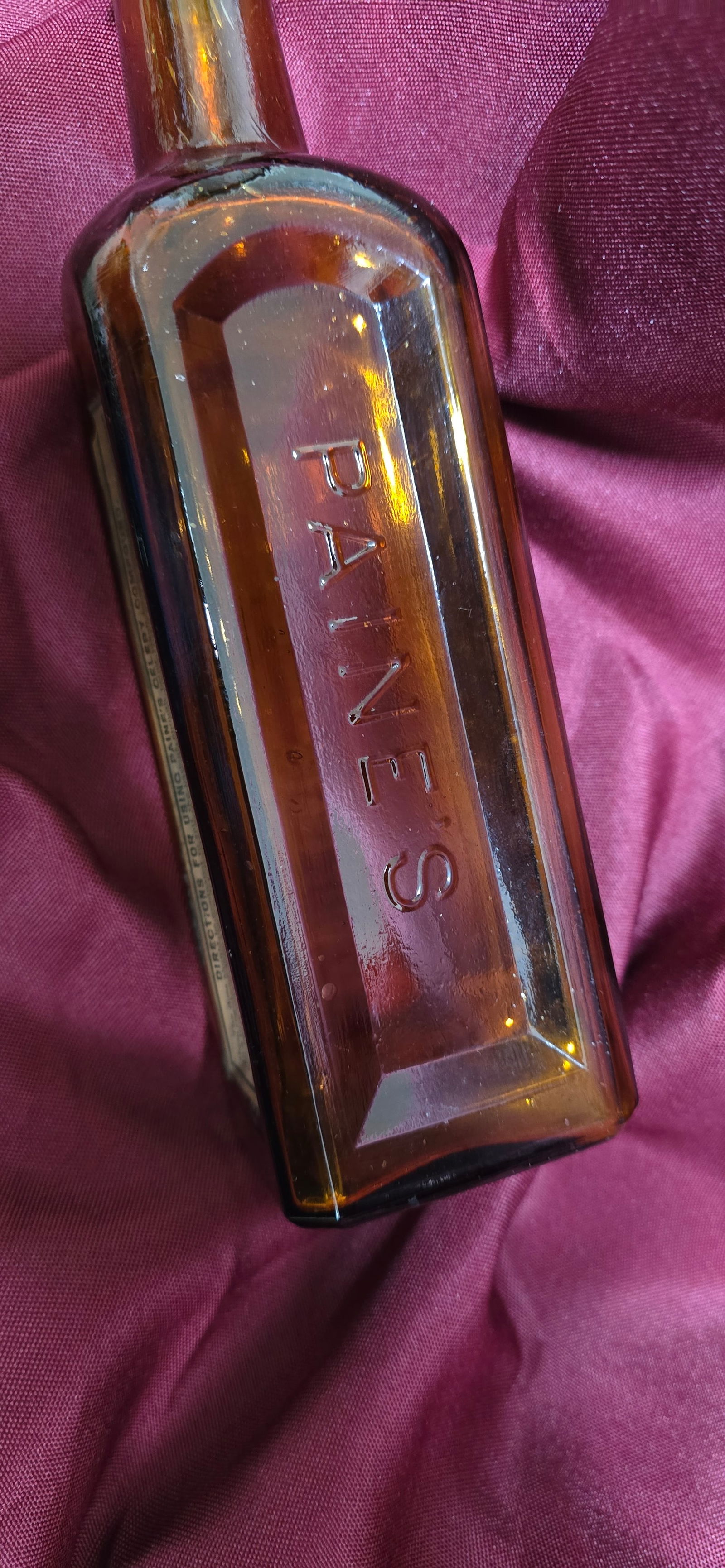 Rarer than rare original Civil War medicinal Bitters Bottle with original paper label - 6