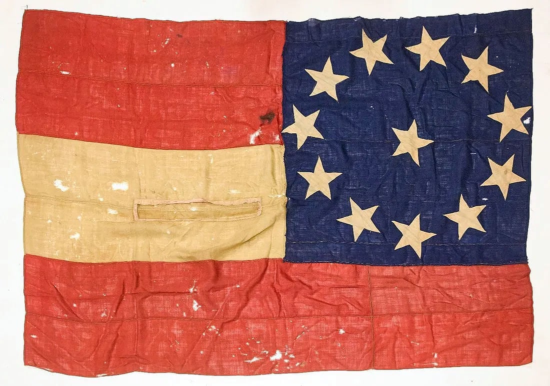Exceedingly Rare 12 Star Confederate 1st National Flag - 2