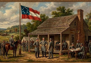 Exceedingly Rare 12 Star Confederate 1st National Flag - 9