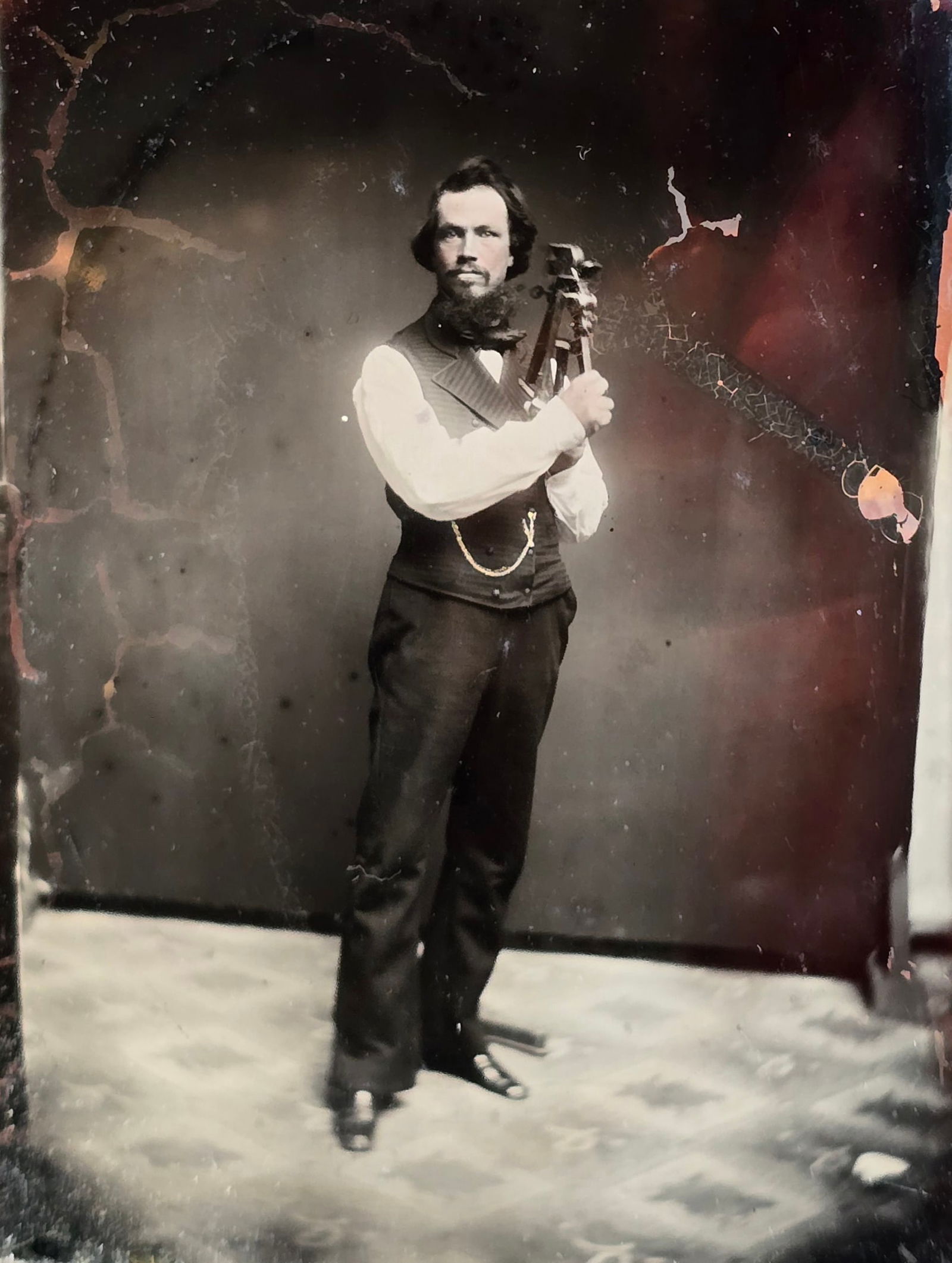 Sixth Plate Man with Surveyor's Transit (1 of 3)