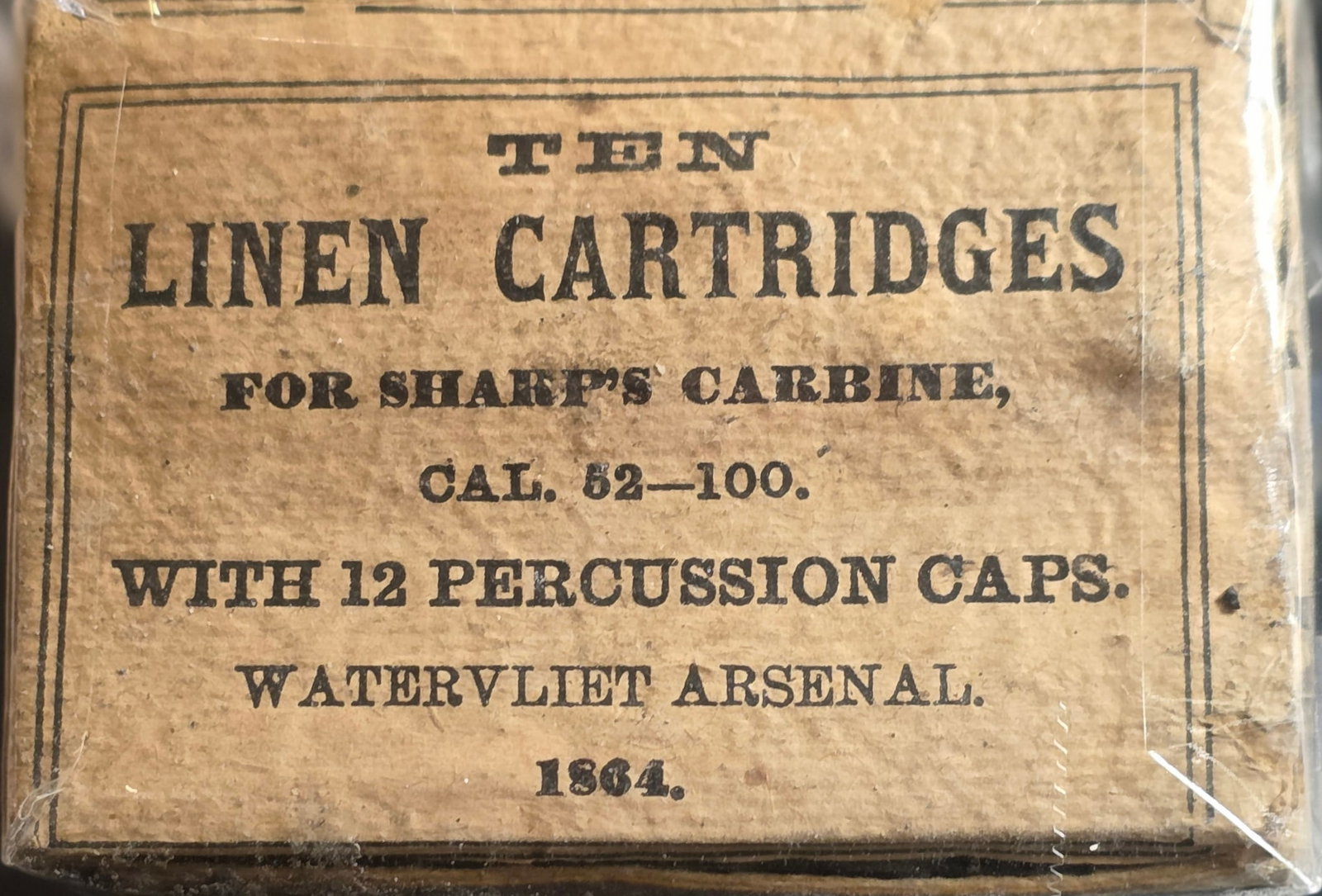 Full box of linen cartridges for Sharps Rifles and carbines (1 of 5)