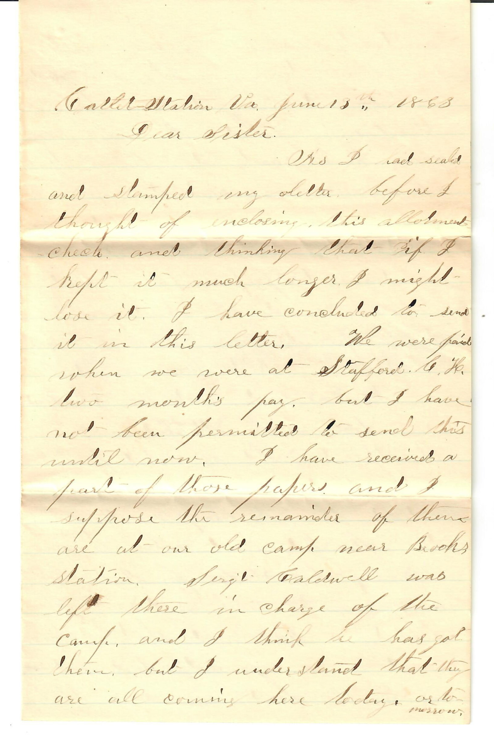 Pre Gettysburg letter Fighting JEB Stuart Brandy Station - 3