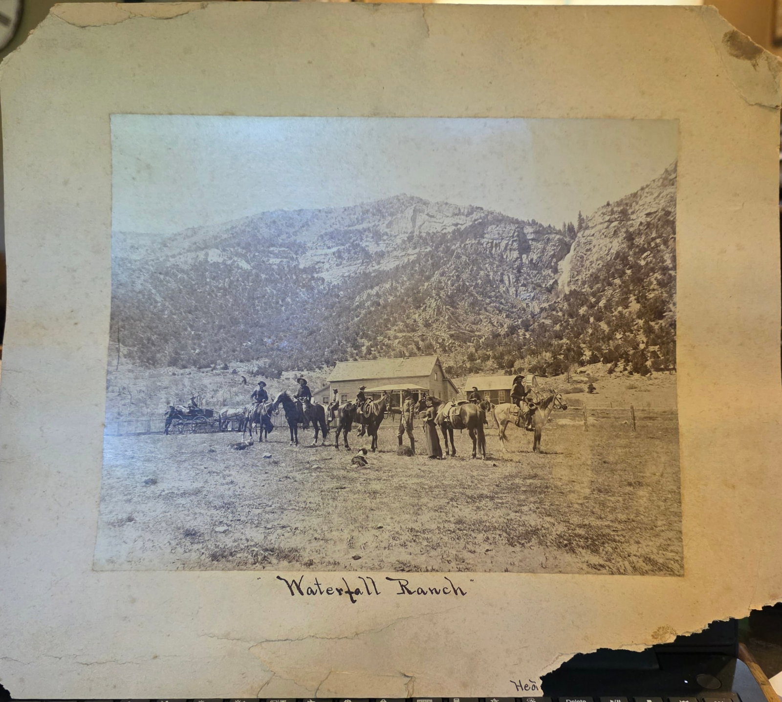 Superb Wild West Colorado Albumen Photo Cowboys Horses (1 of 9)