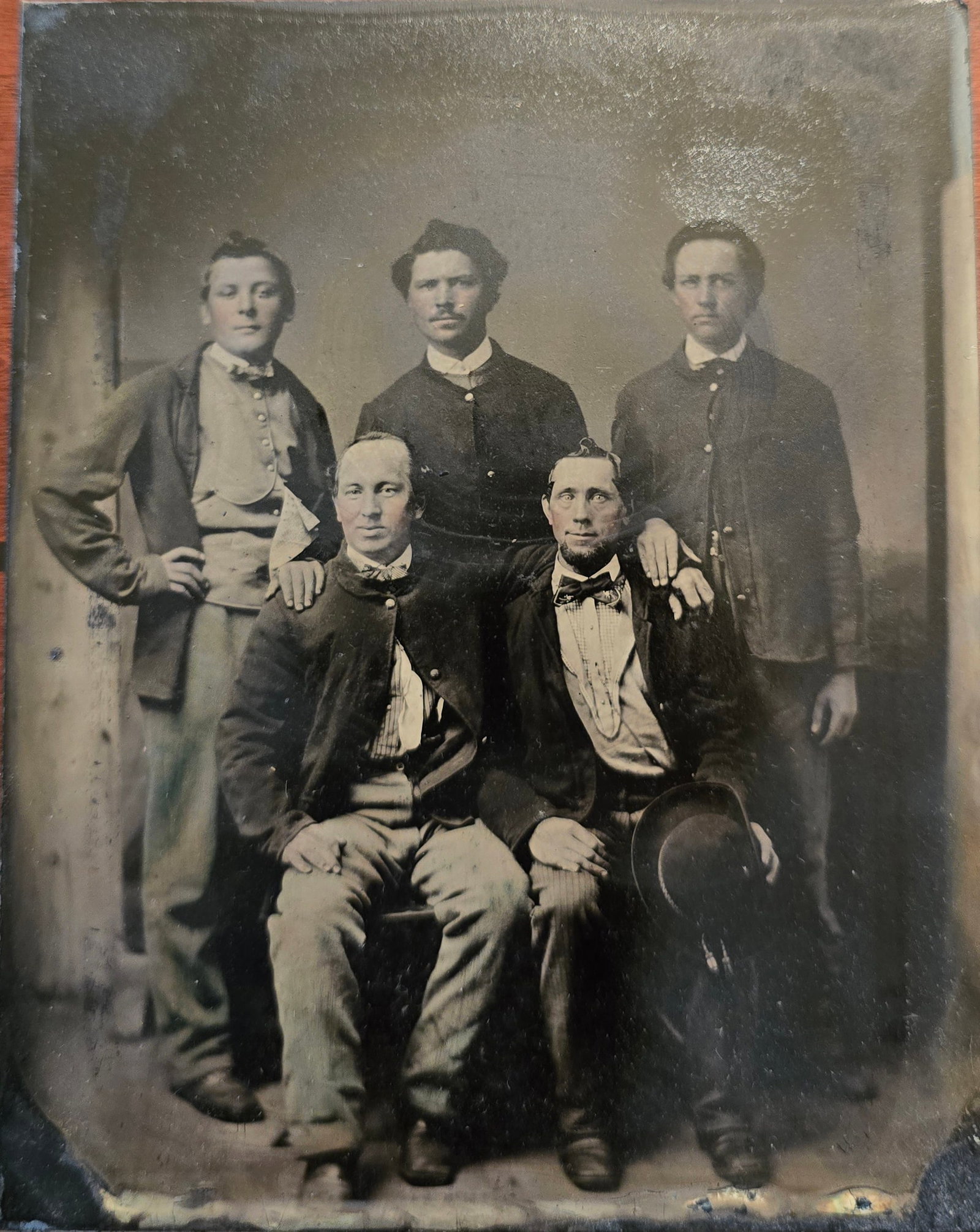 Half-plate Tintype of 5 Men (1 of 8)