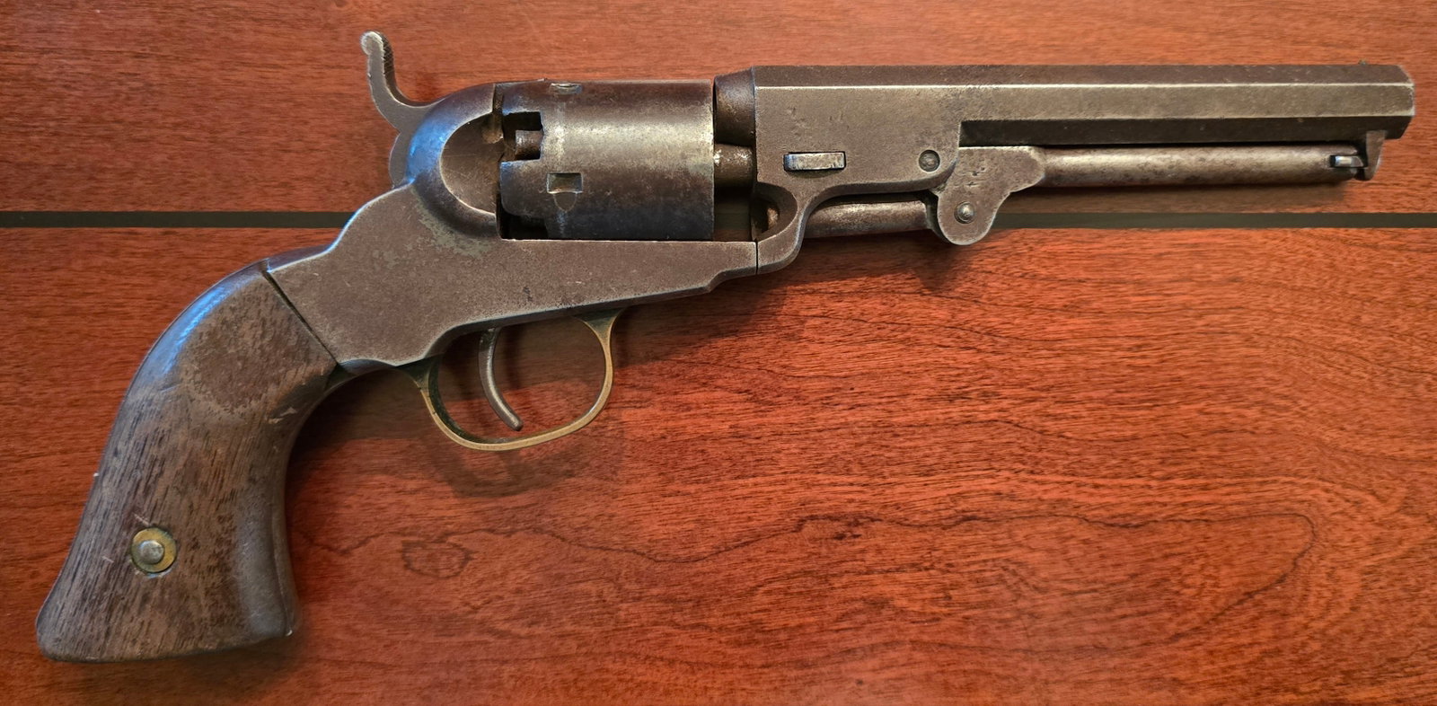 Nepperhan Revolver SN 383: A good honest Nepperhan Revolver SN 383. 5.25" barrel. The majority of Nepperhan revolvers were produced with 4" to 4.25" barrels. The larger barrels like this one were produced in considerably lower 