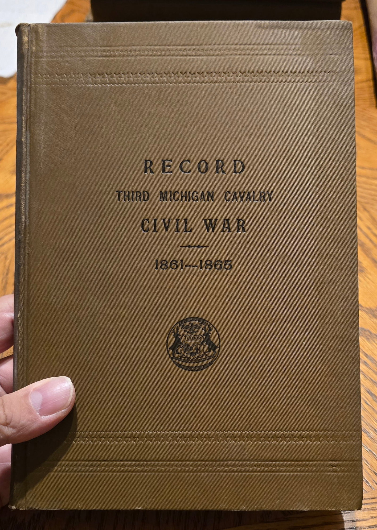 Civil War Unit History - Third Michigan Cavalry - Brown Book Vol. 33: This is a near mint copy of one of the so-called Michigan Civil War Brown Books (Vol. 33). The Brown books (which happen to be brown in color) were named after George H Brown the adjutant general of M