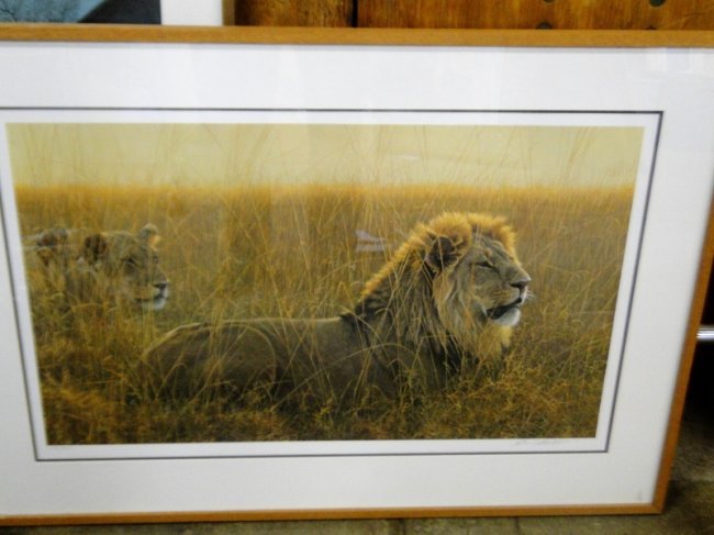 ORIGINAL ARTWORk-ROBERT BATEMAN-LIONS IN THE GRASS $600 (1 of 2)