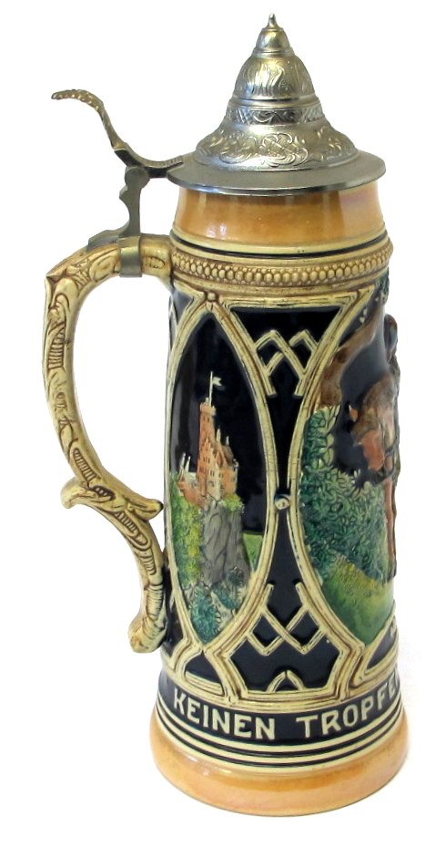 Authentic XLarge Beer Stein with Lid / Western Germany (1 of 8)