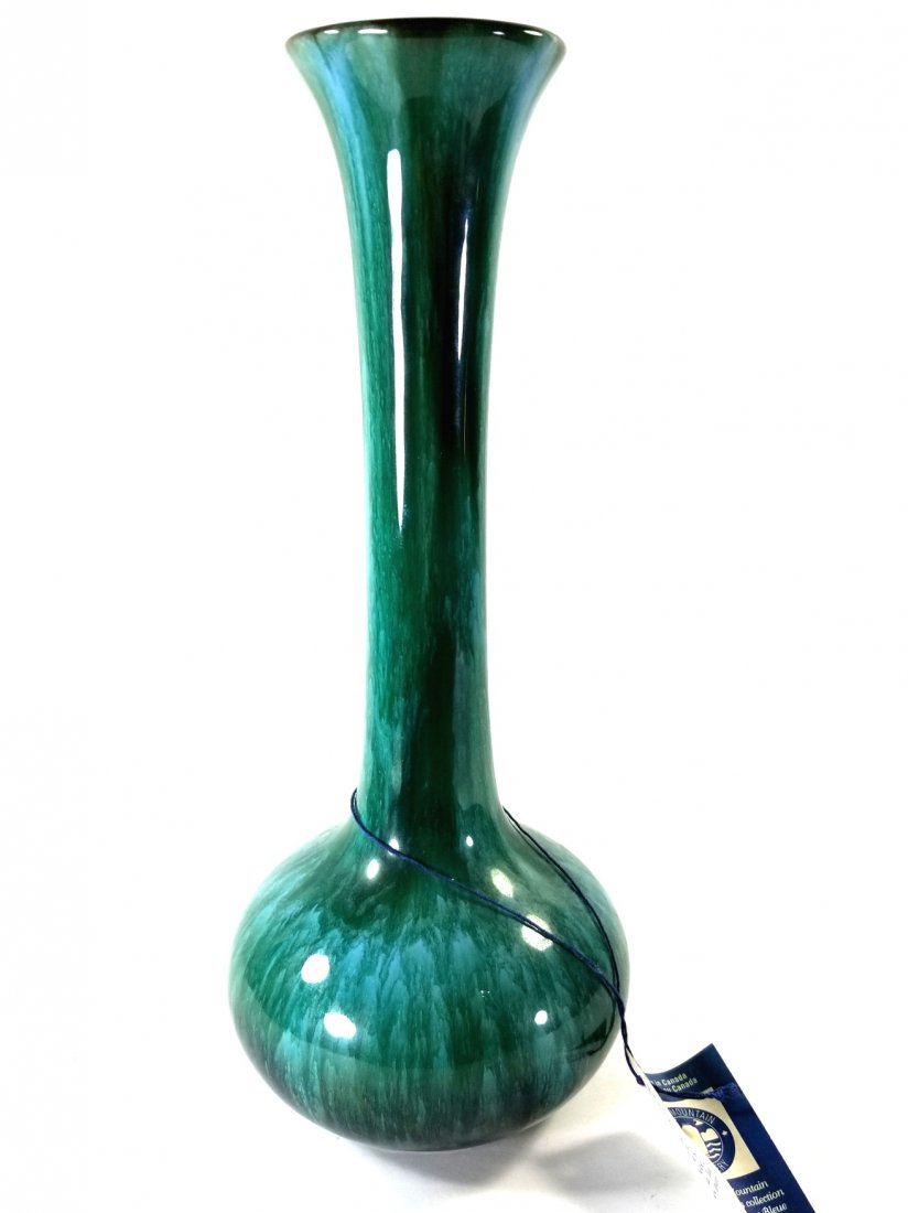 Large 1960 S Blue Mountain Pottery Flute Vase Mar 10 2019 Hot