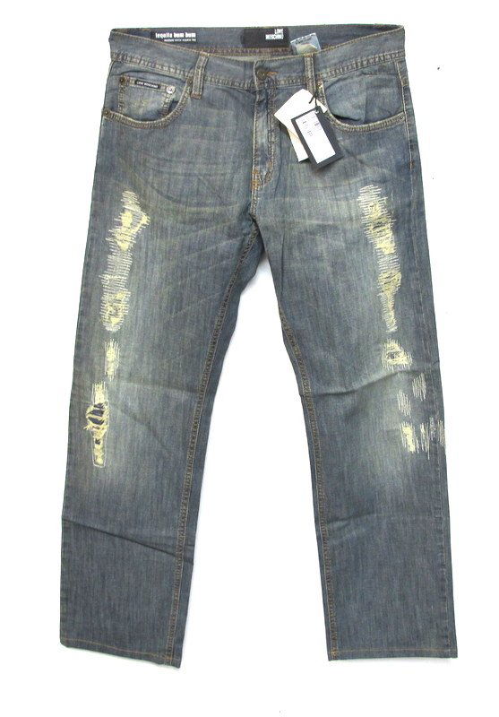 MOSCHINO Men's Designer Jeans- Size 34 - Retail $550.0: Men's Designer MOSCHINO Jeans-Current Style and Design-Tequila Bum Bum-Medium Waist Regular Leg-Tag Size: 34 US-measurements available upon request -Condition: New With Tags -Retail: $550.00