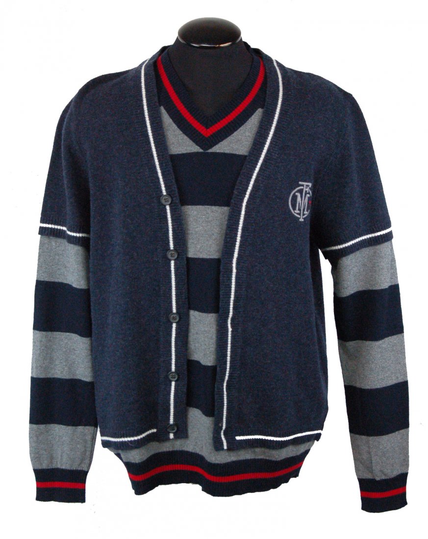 FRANKIE MORELLO Men's Designer Sweater-XL-$695.00: Men's Designer FRANKIE MORELLO Sweater-Made in Italy-100% Fleece Wool-Beautiful Soft Fabric-Size: XL (Fits Slim)-Condition: New With Tags -Retail: $695.00