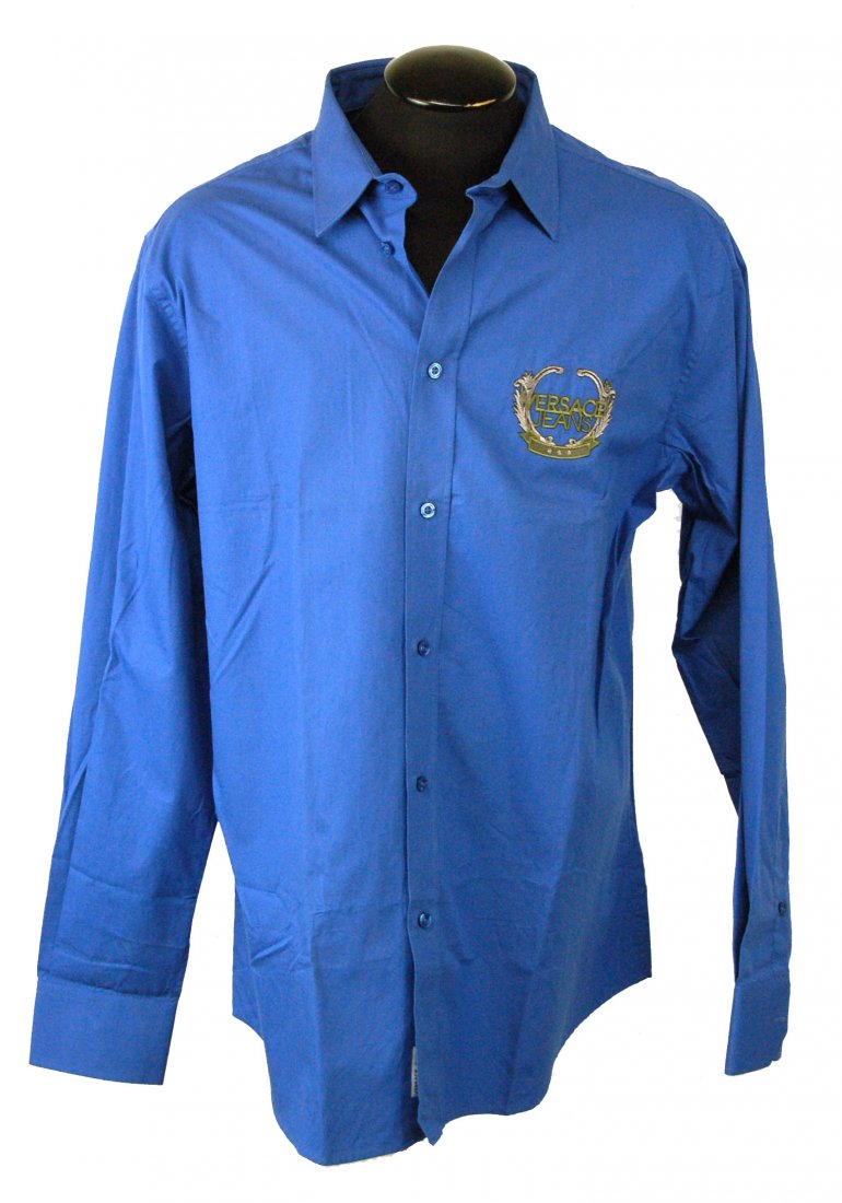 VERSACE Men's Designer Shirt-58 L-$395.00: Men's Designer VERSACE Long Sleeve Shirt-Made in Italy-100% Cotton -Beautiful Soft Fabric-Tag Size: 58 L/XL - measurements available upon request-Condition: New With Tags -Retail: $395.00